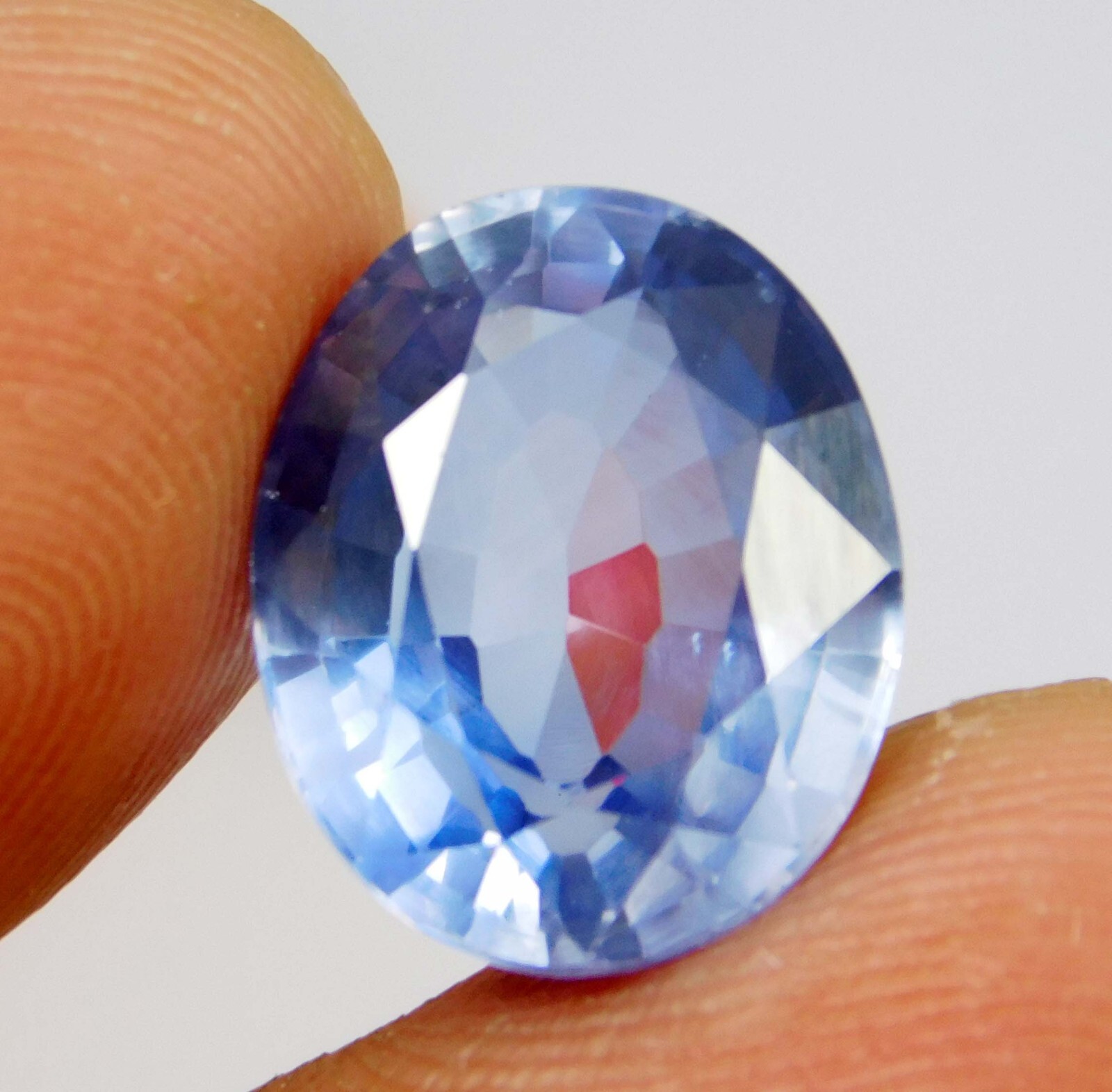CERTIFIED 10.85 Ct Natural California Rare Blue Benitoite Oval Cut Gemstone