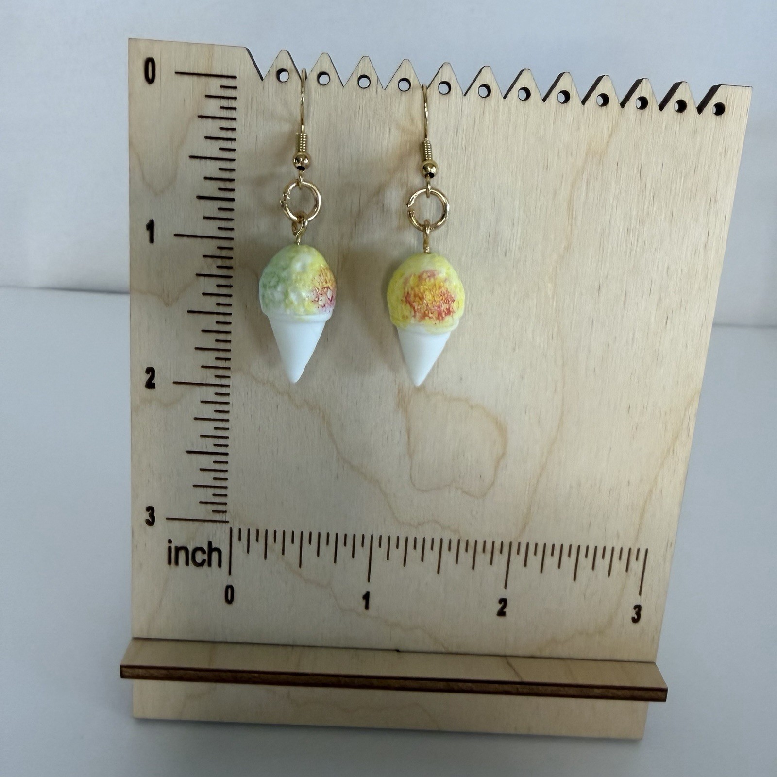 Snowcone Fair Treat Dangle Drop Earrings Cute Novelty Jewelry Nickel Free