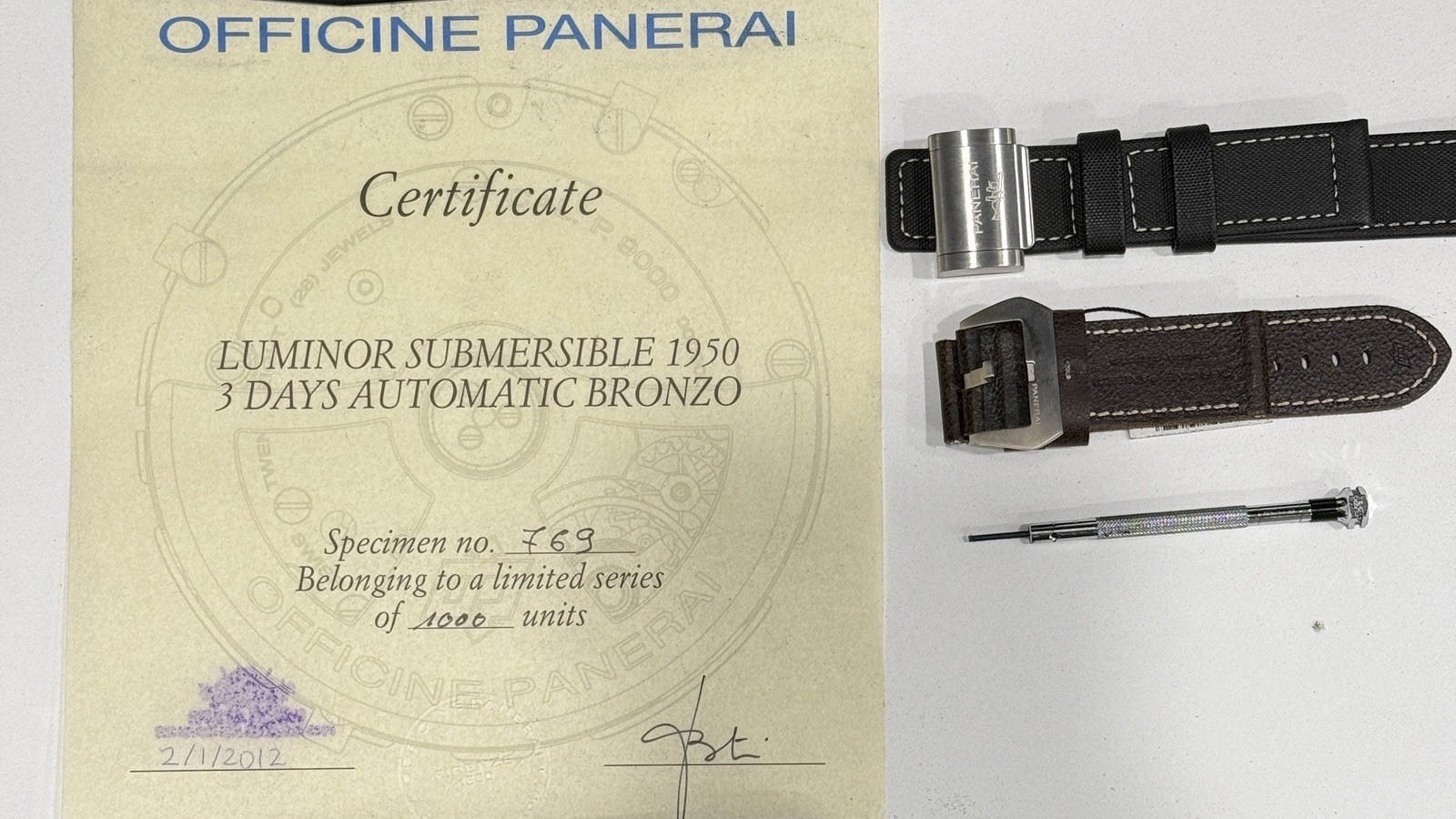 Pam00382 Panerai Submersible 1950 Limited Edition 2012