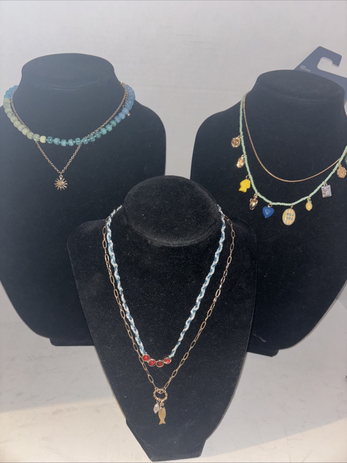 3 Target Necklaces & Earrings Univeral Thread Sea theme Beach Ciao Bella