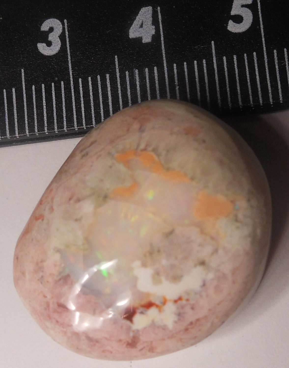 49ct Mexican Fire Opal 25 x 21 x13mm Large Size Freeform Cantera