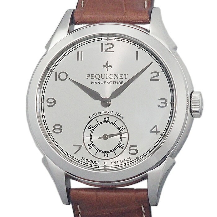 Pequignet Manufacture Rue Royal 1 Manual 9080413/1 Silver Dial 42mm 100M Men’s