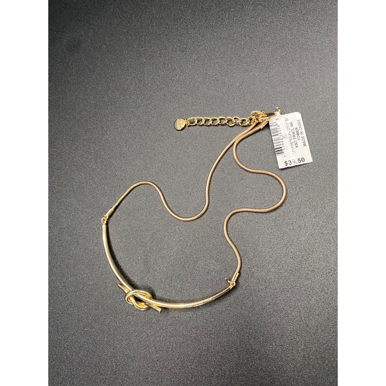 Alfani Women’s Gold-Tone Knotted Frontal Necklace, 17″ + 2″ Extender