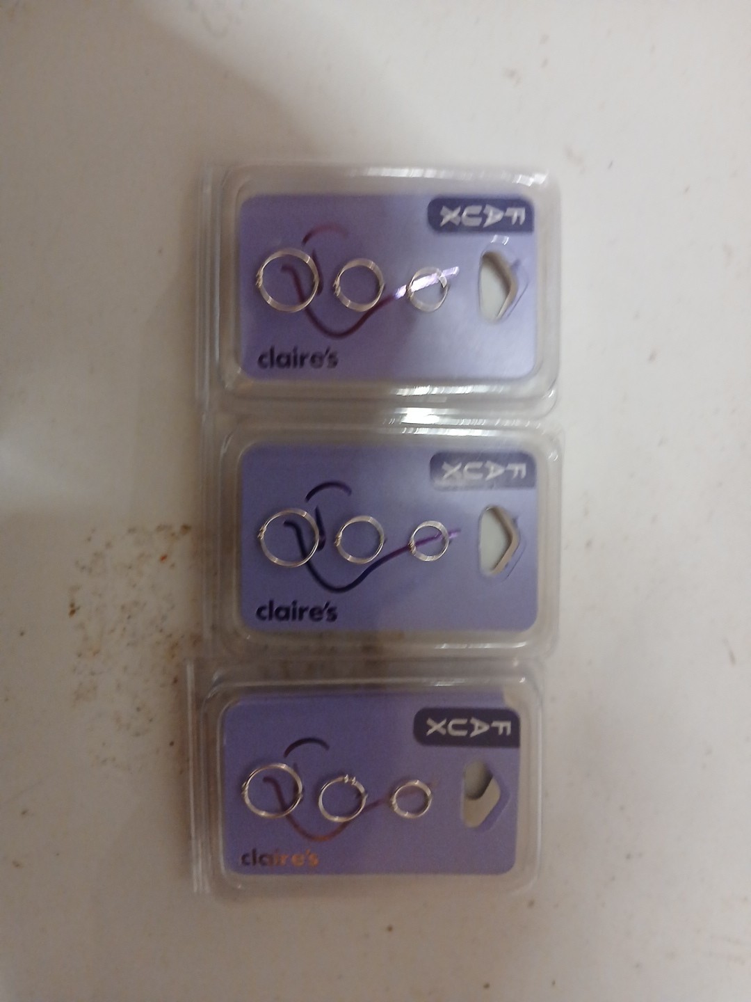 Bulk Lot Of Three Claire’s Jewelry Faux Nose Piercing Jewelry. As Pictured. NWT