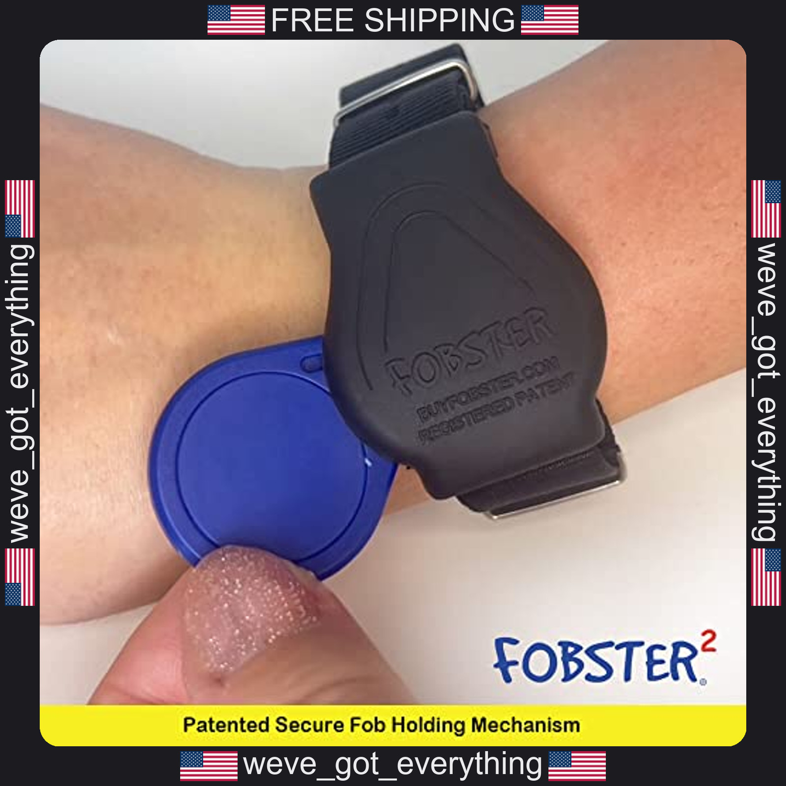 Single Black Food Theme Silicone Key Fob Bracelet for Adults
