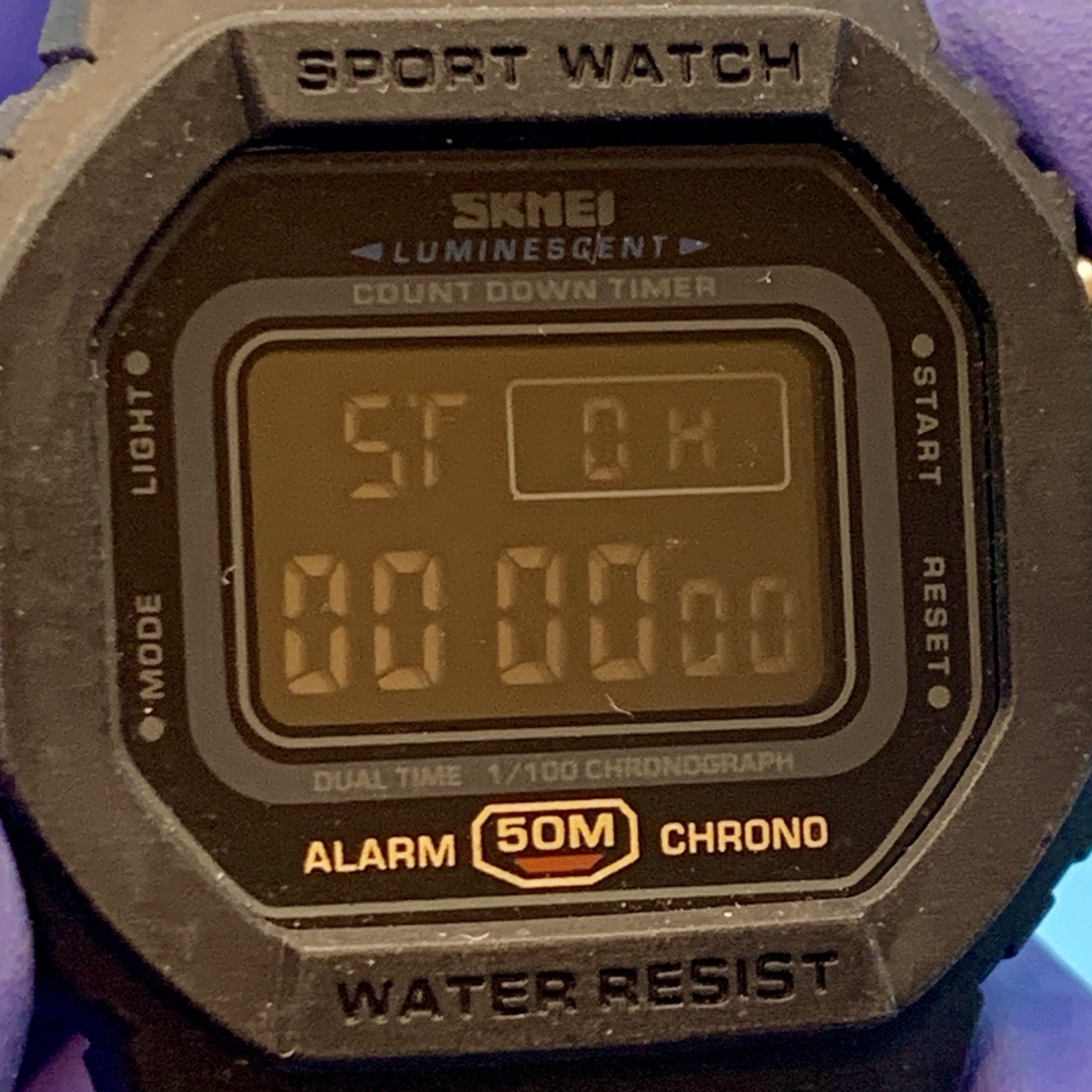 SKMEI 1628 Men’s Digital Wristwatch Chrono Timer Backlight Alarm Works New Batt