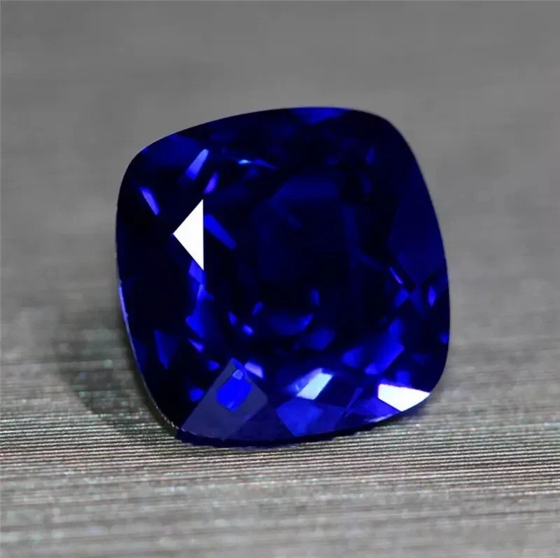 Certified Untreated Natural Kashmiri BLUE Sapphire 10 Ct Cushion Loose Gemstone