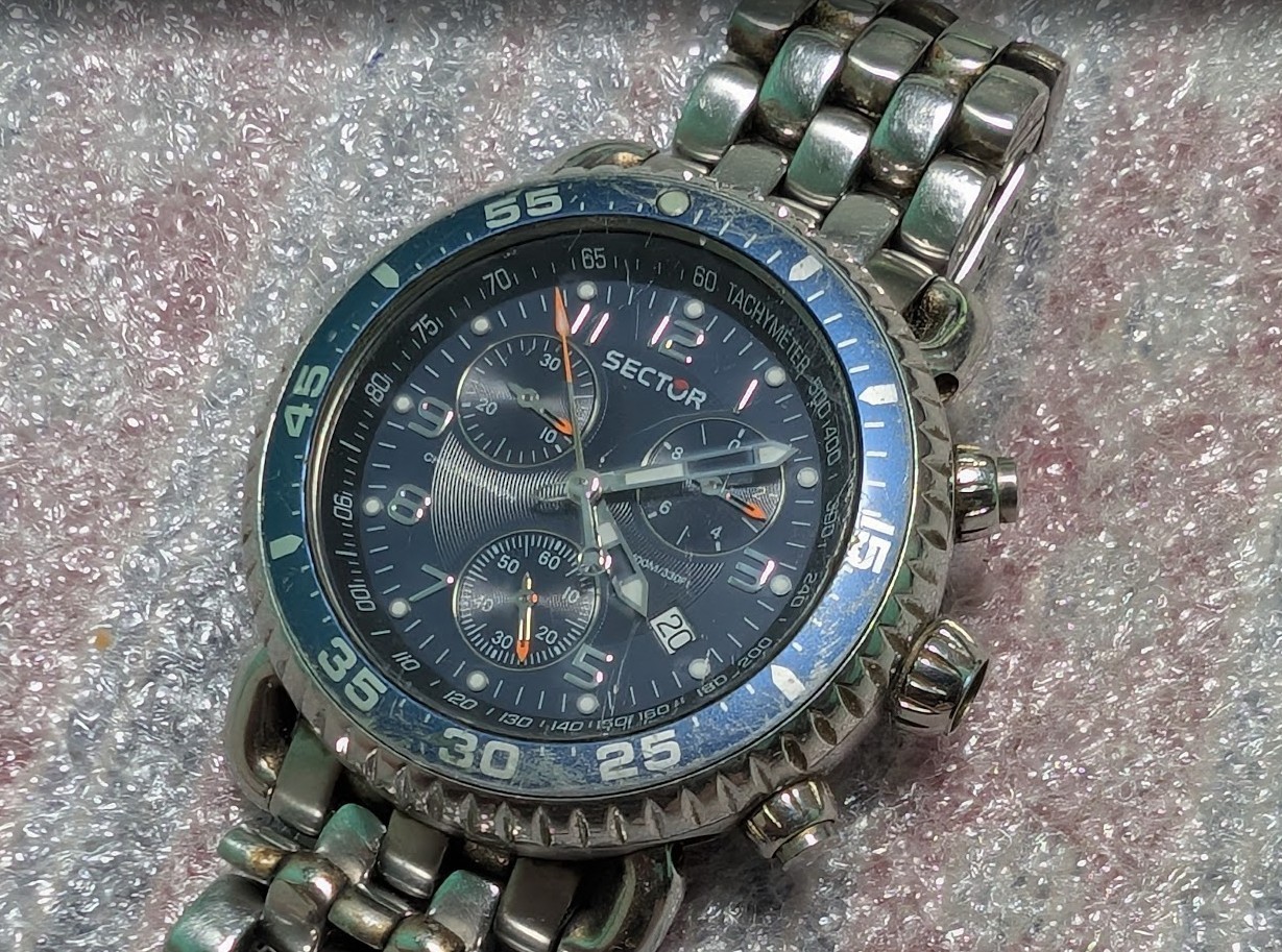 RARE VINTAGE 1990s Chronograph SECTOR 290 3253990035 Men’s Watch Dial 43mm