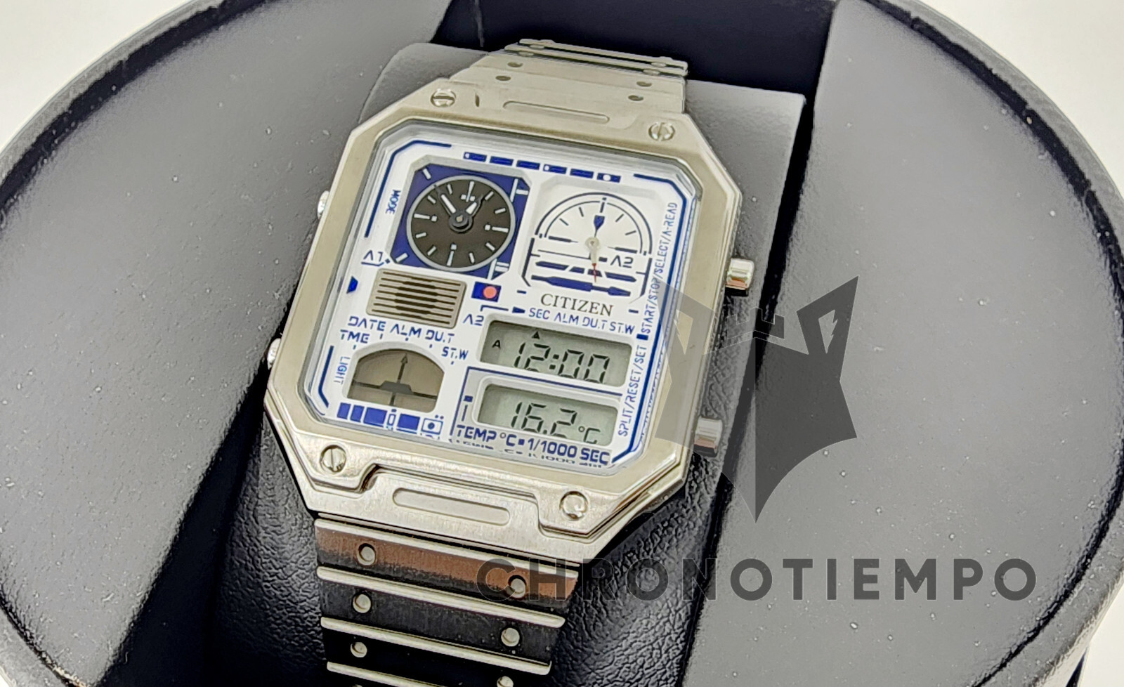 Citizen Star Wars R2-D2 Droid Ana-Digi Quartz Stainless Steel Silver Watch R2D2