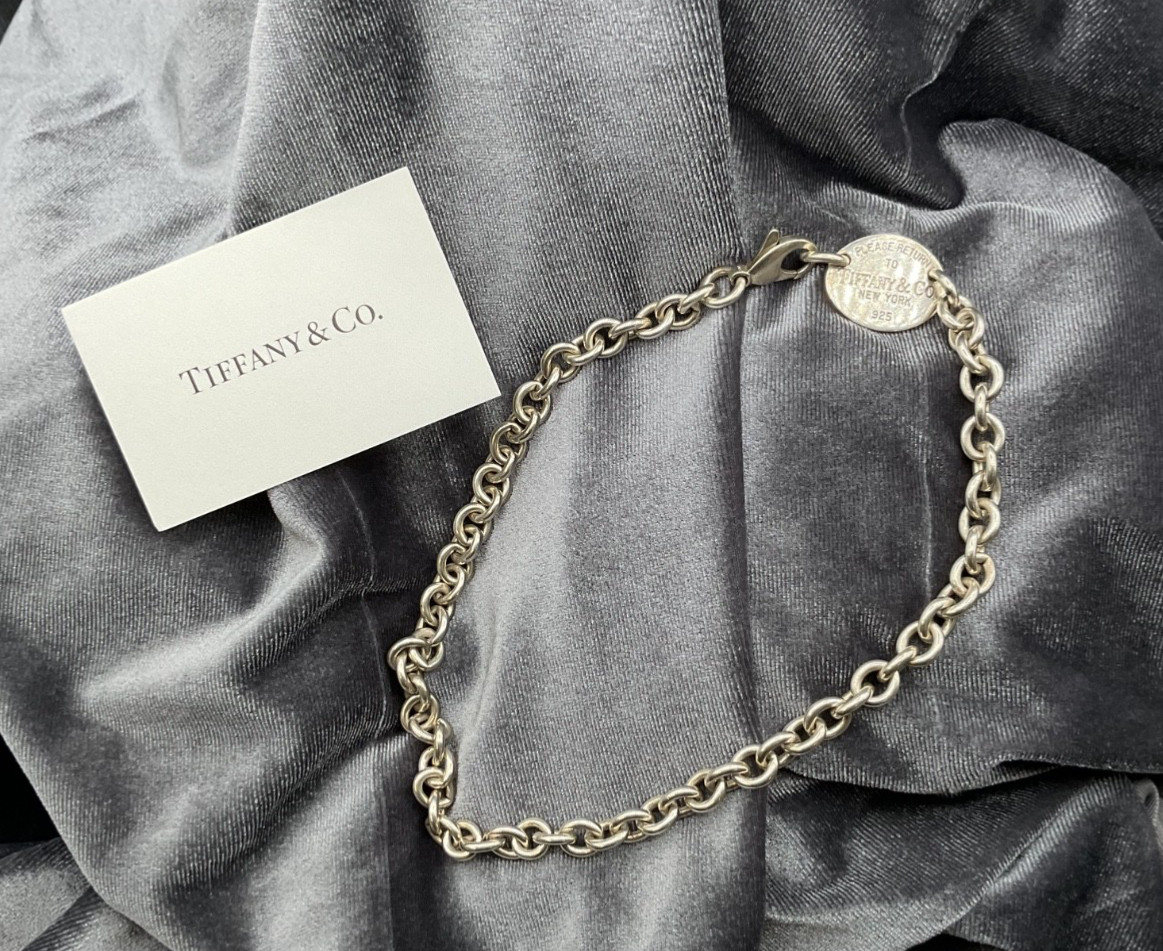 Tiffany&Co retired,vintage STERLING 925 OVAL TAG NECKLACE
