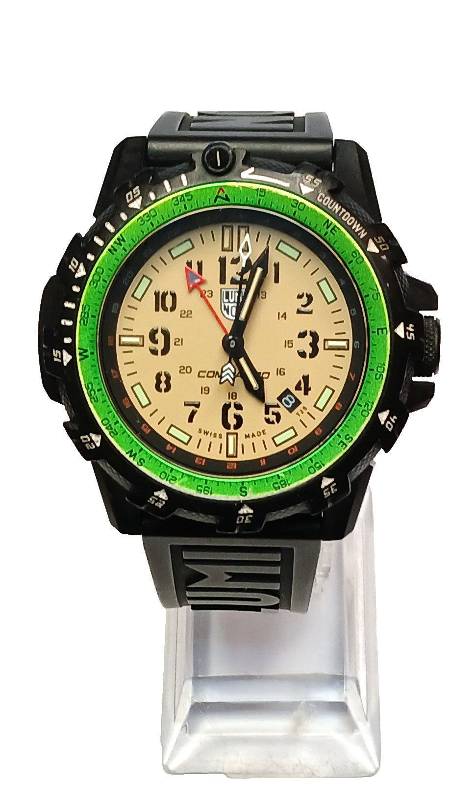 Luminox Men’s Watch Commando Raider Compass Beige Dial Black Rubber Strap 3321