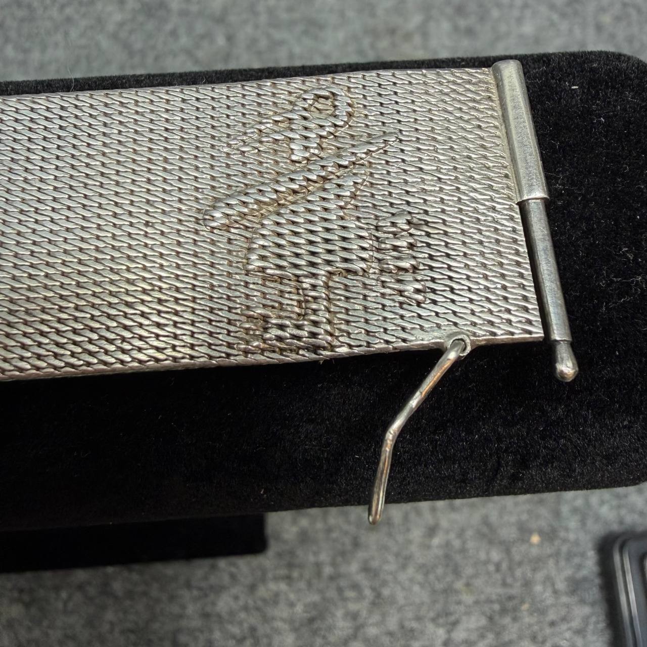 Peru 925 Sterling Silver Bracelet Andean Ethnic Mesh Vintage Plata
