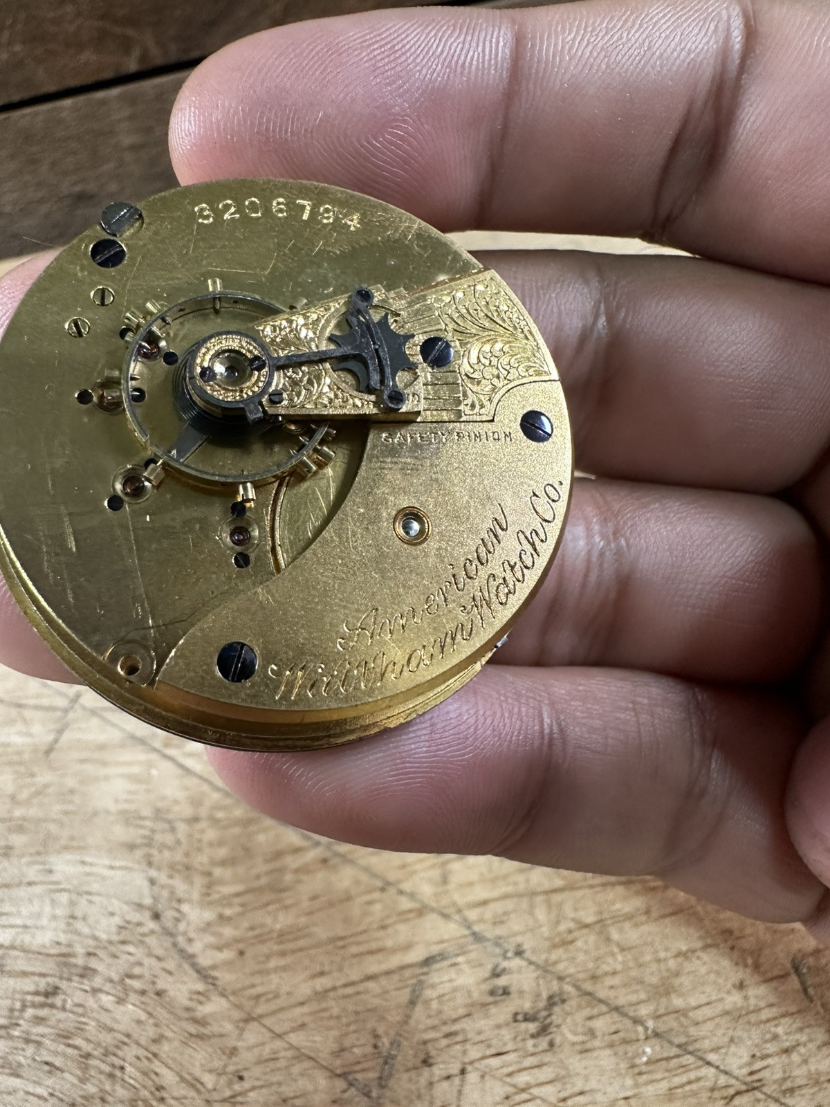 Vintage Waltham American Watch Co. 15J Pocket Watch