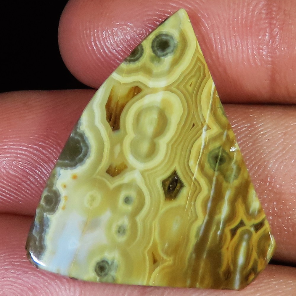natural OCEAN JASPER shape cabochon loose gemstone 28.00 Carat. (27 x 33 x 5 mm)