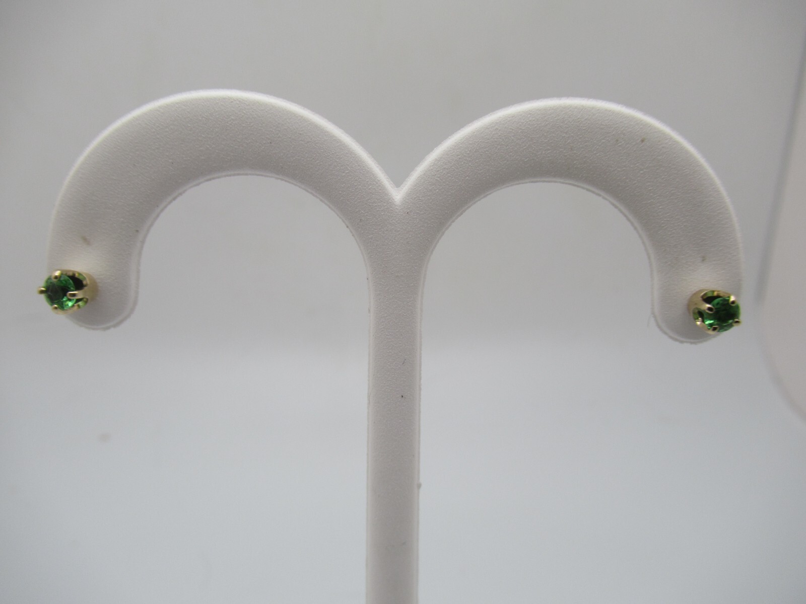 14Kt. Yellow Gold 3.5MM Tsavorite Earrings