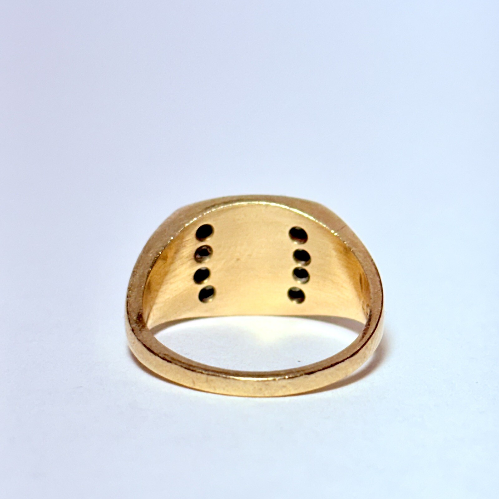 GTE Corp 10K Yellow Gold 0.12ctw Diamond “A” Letter O.C. Tanner Size 7 Ring 5.8g