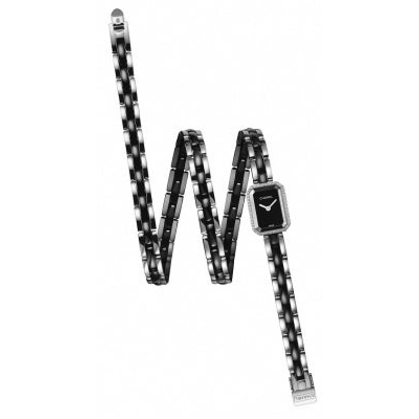 Chanel Première 18K White Gold Diamond Bezel Triple Wrap Watch O.N. 39306 w/ Box