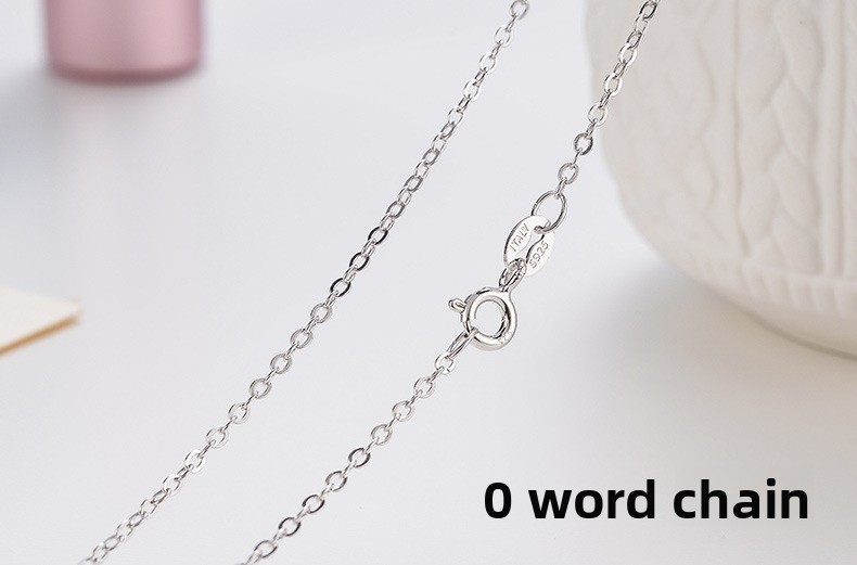 925 Sterling Silver Chain Necklace 45cm Women Layered Dainty Jewelry Gift