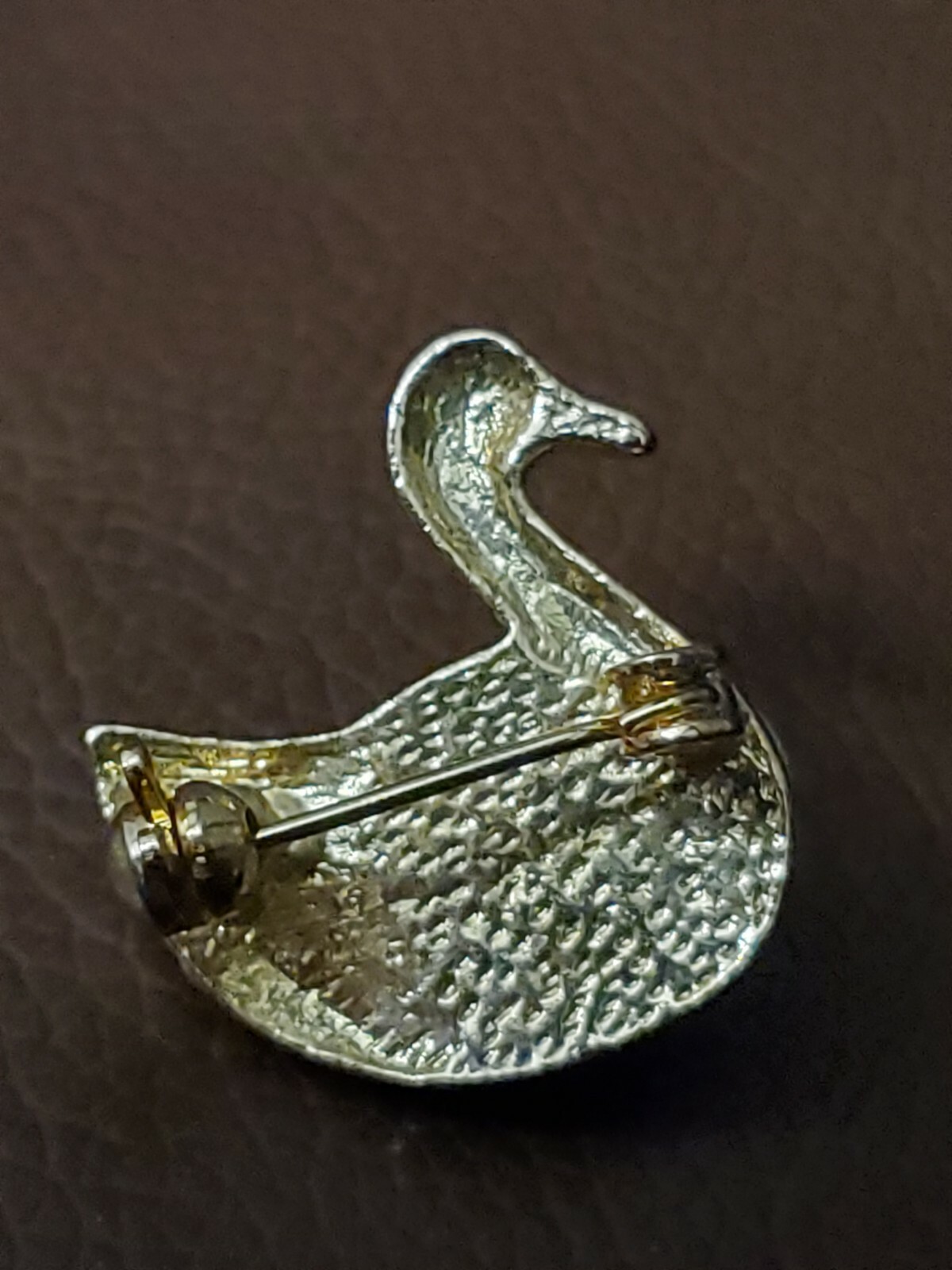Unsigned Swan Goose Bird Pin Broach Free US Shipping