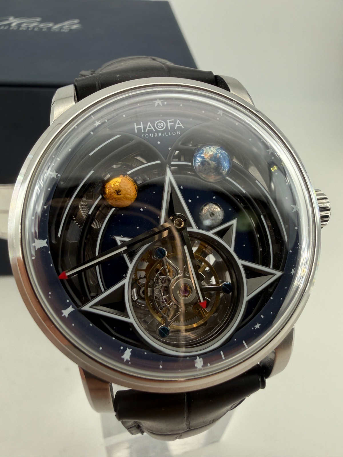 HAOFA Tourbillon 3D Galaxy Double Barrel Crystal Bezel Automatic Tou Ref. 2268