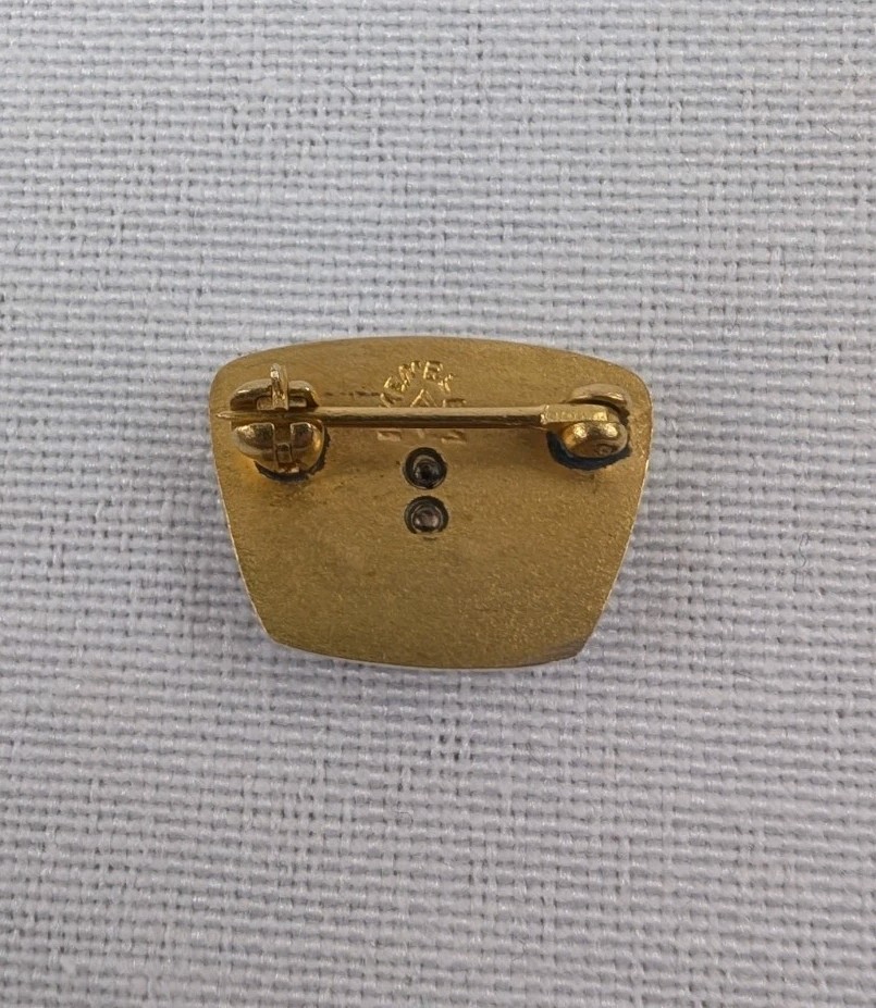 10k Solid Gold 1.96g General System GTE Two Star Service Emblem Telco Pin