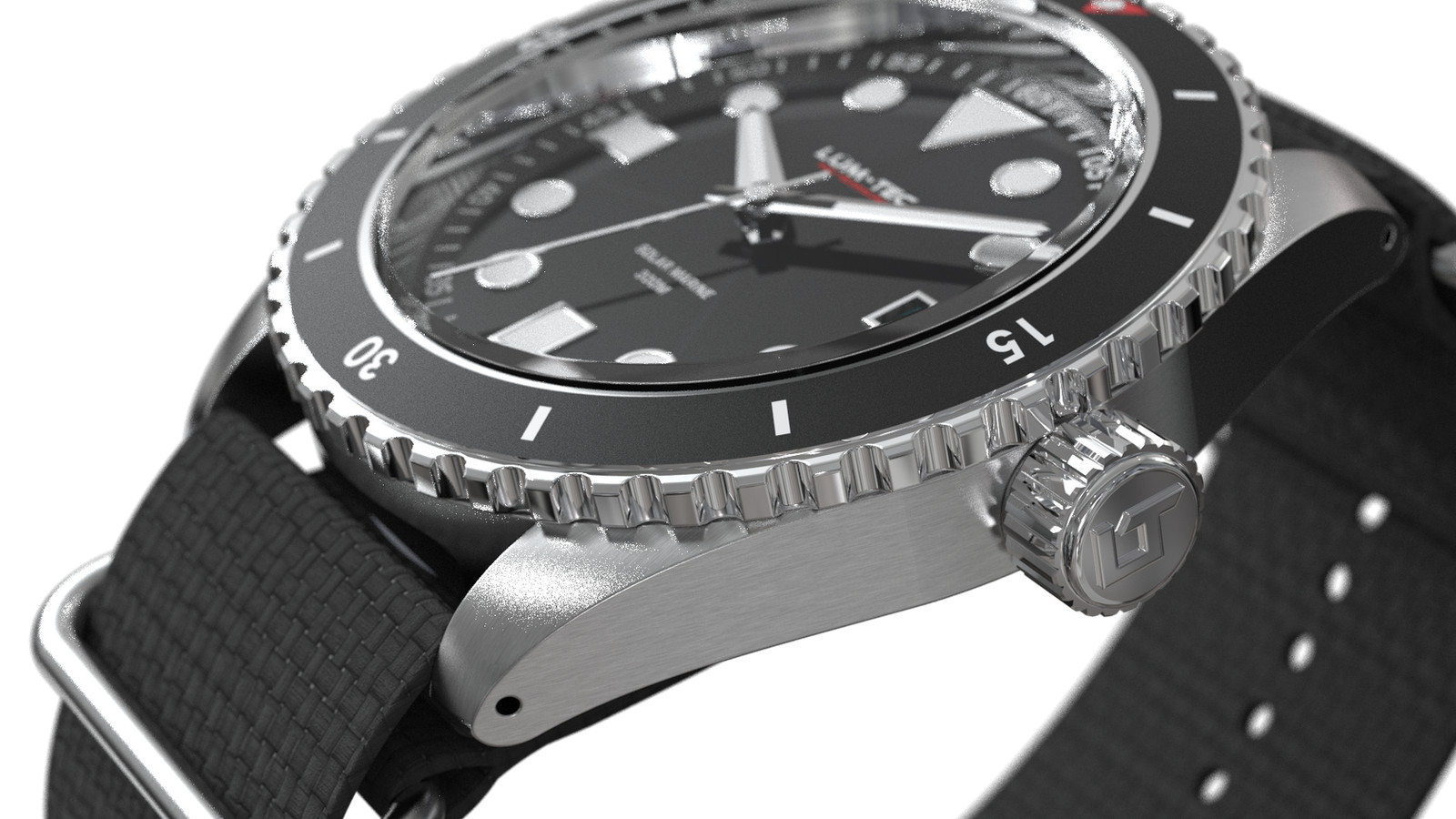 Lum-tec Dive Solar Marine 5 Super-Luminova 300M dive US Made 39mm NIB w warranty