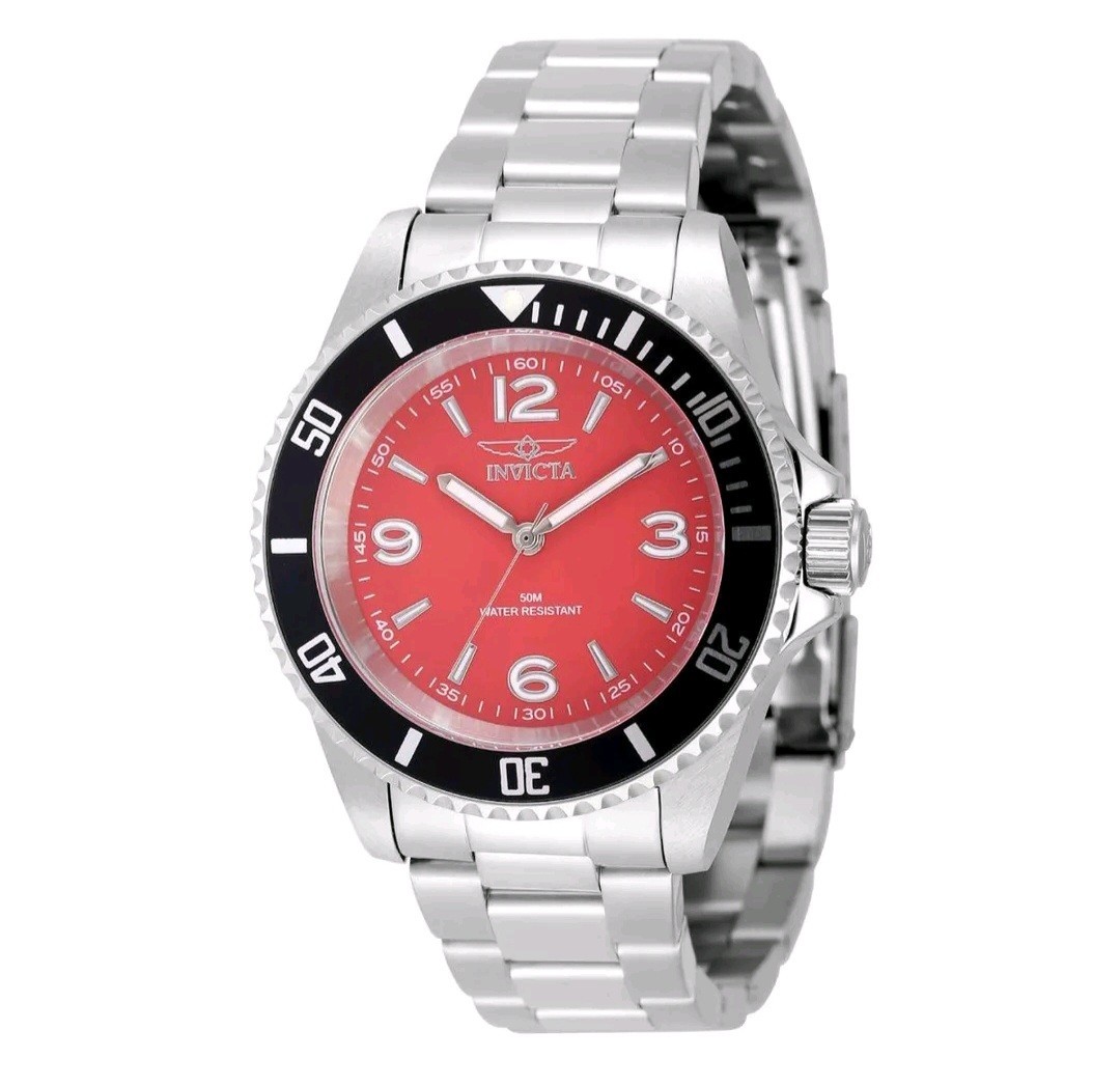 Invicta Specialty Rowan Men’s Watch – 40mm 49350 Stainless W/Red Dial New!!
