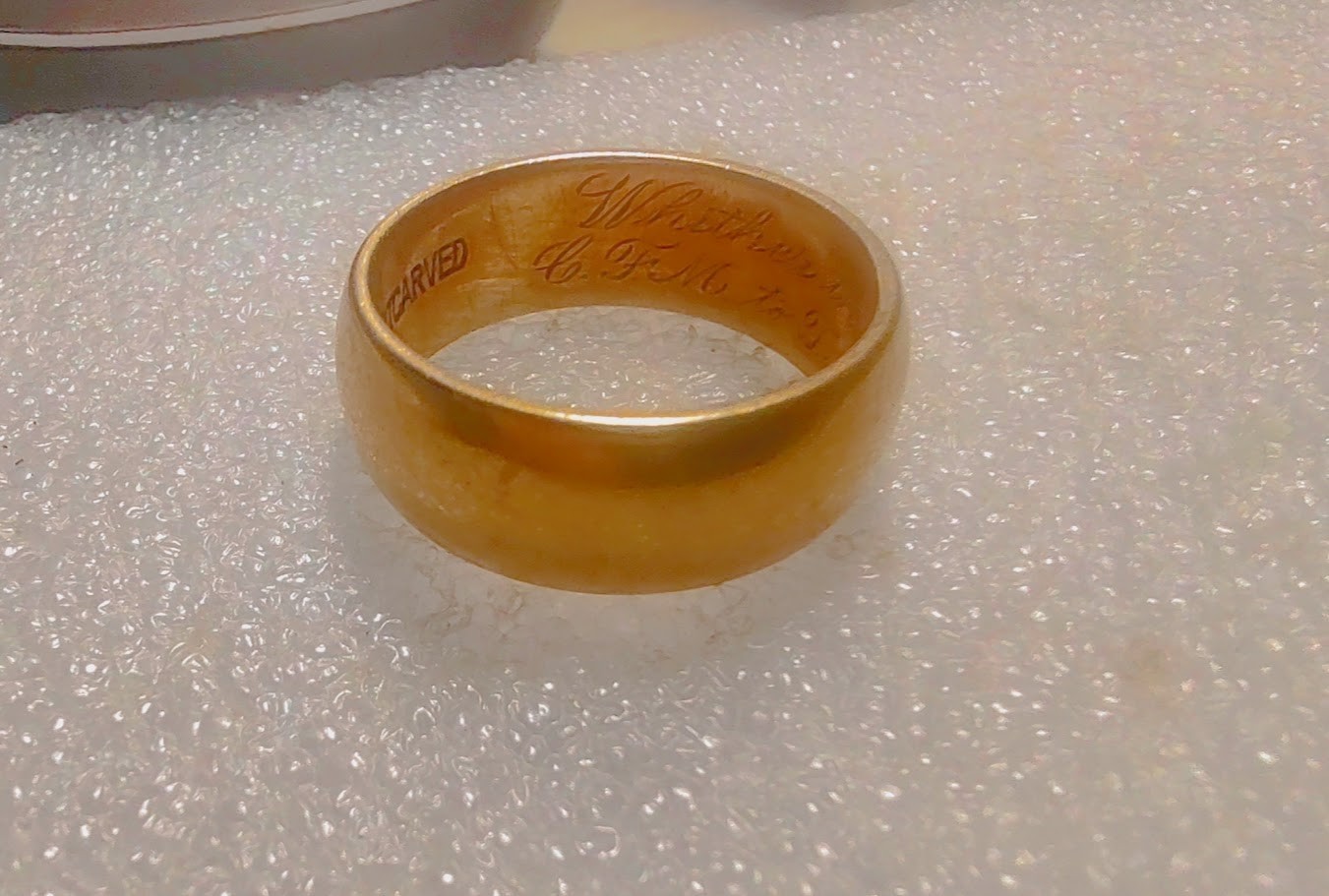 Wide Plain Classic Wedding Band Ring 14K Yellow Gold, Size 6 3/4–8 mm Wide (97)
