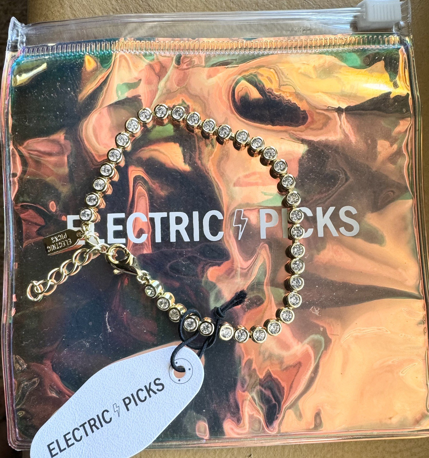 Electric Picks Mini Jewel Bezel Tennis Bracelet
