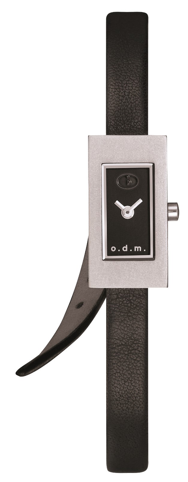 Odm Ladies Qtz Watch, St Steel Case, Black Leather Strap – SS96-2 -Harmonious II
