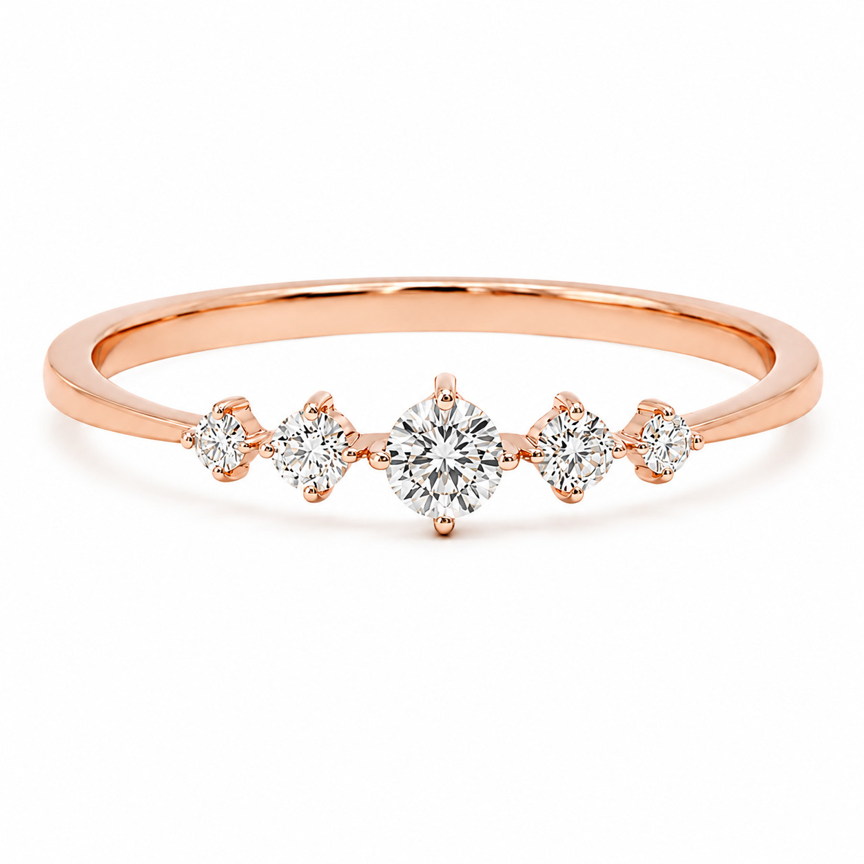 Ananta Jewels 0.15Ct Round Lab Grown Diamond Wedding Women’s Ring in Solid Gold