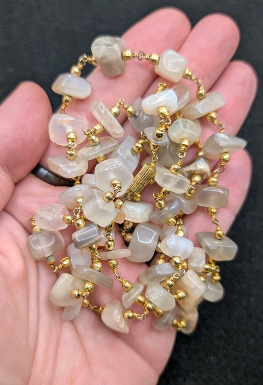 Women’s Stylish Artisan Boho Mixed Beaded Long Necklace 💛💚🤍🤎