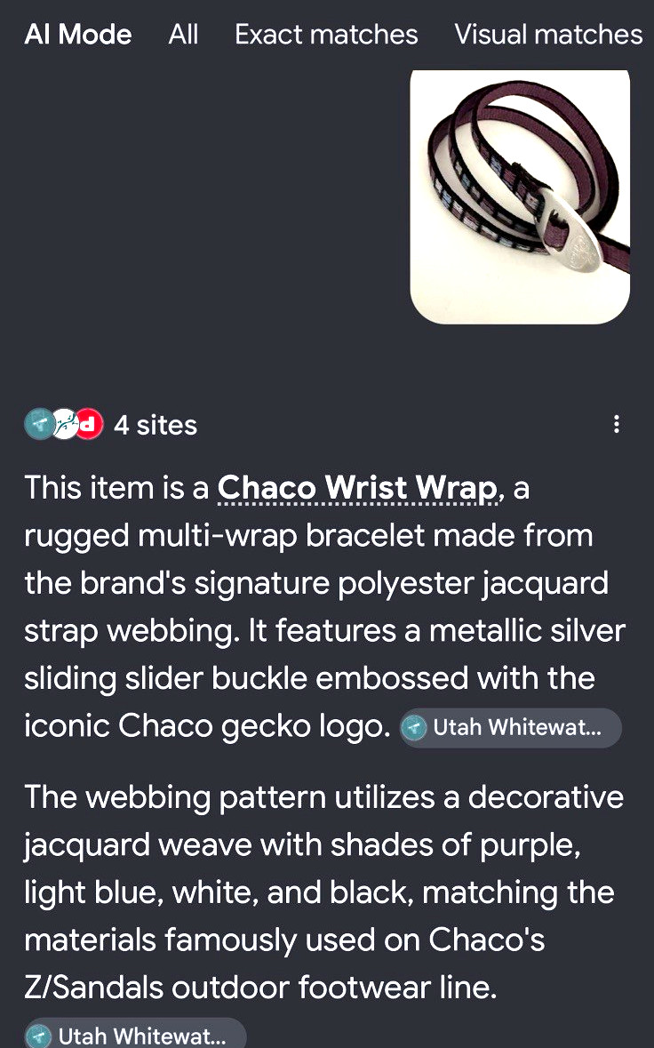 CHACO 20″ Multicolor Polyester Jacquard Boho Wrist Multi Wrap Bracelet
