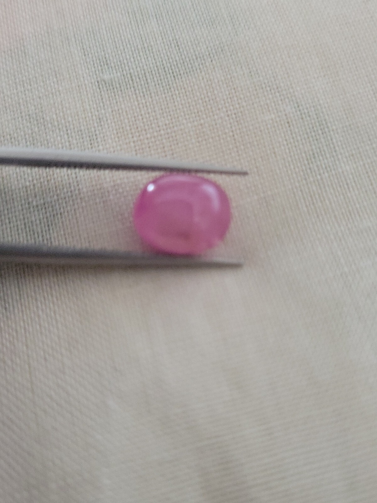 GLI Certified 4.25Ct Natural Pinkish Red Ruby Oval Cab Unheated Loose Gemstone