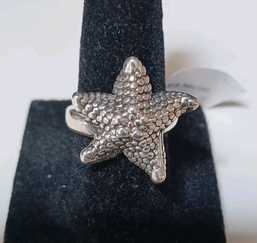 Thailand Sterling Silver Starfish Ring Sz 6 2gm