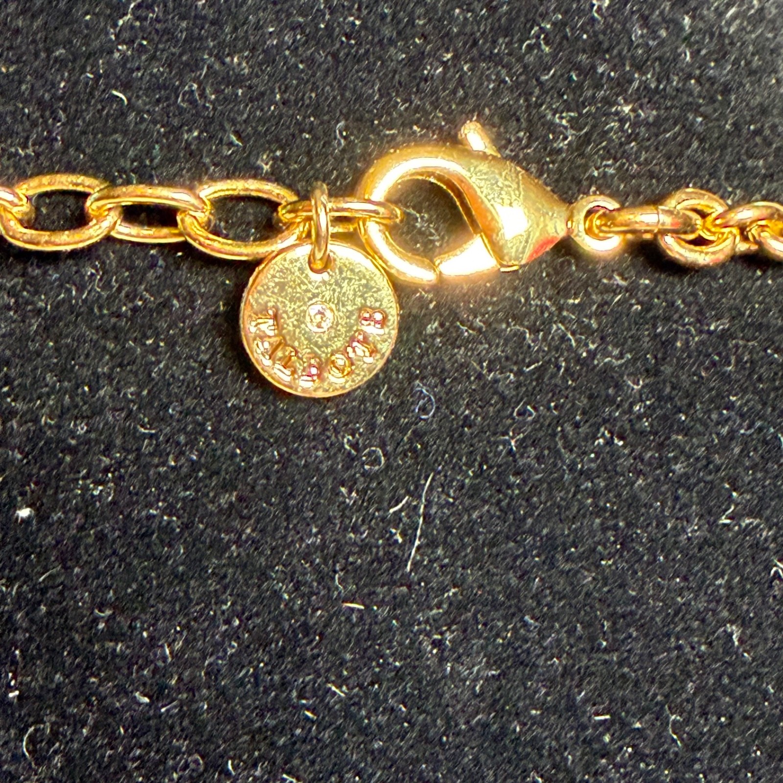 Talbots Gold Tone Enamel Link Necklace Red Blue Olive Green Statement 21″