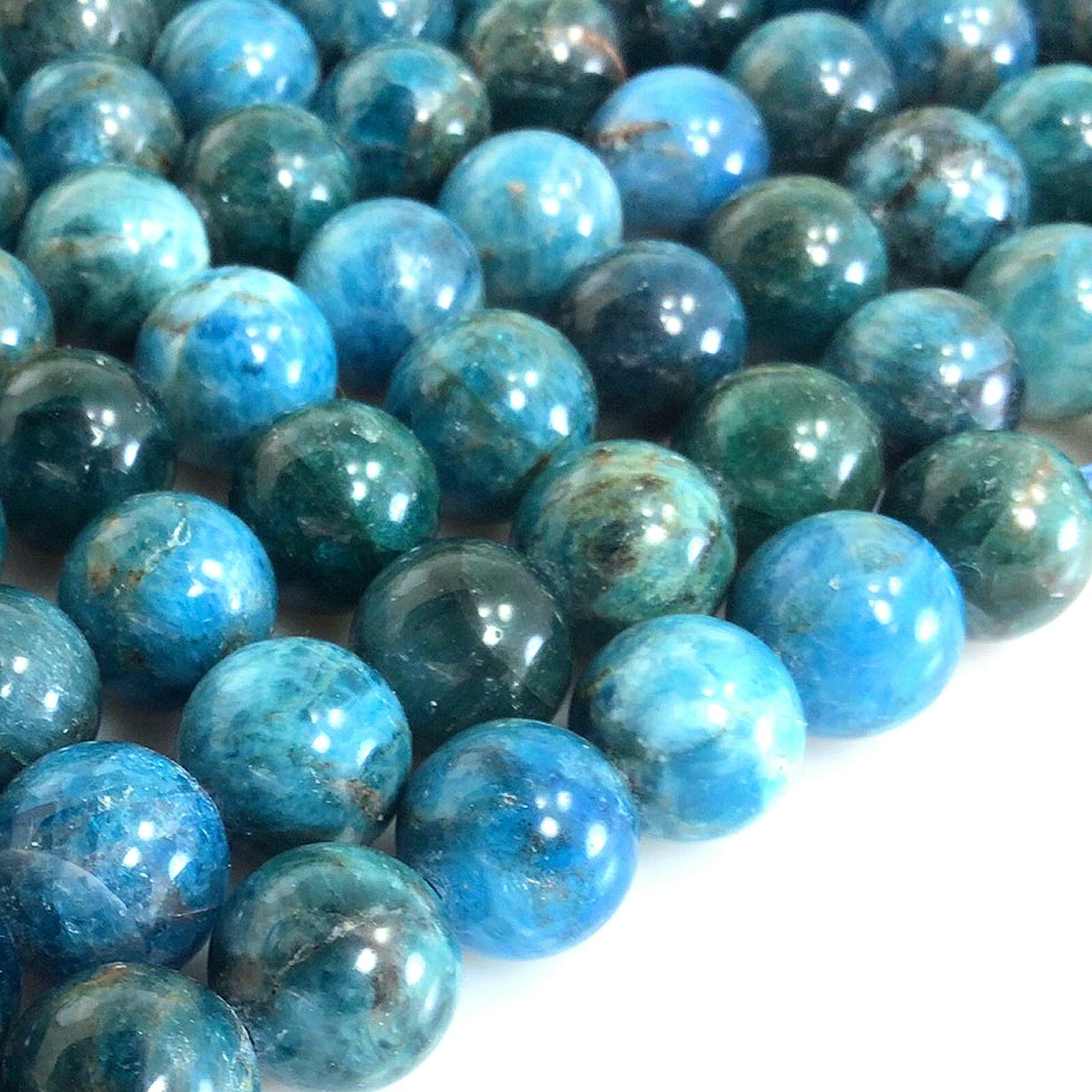 Blue Apatite Round Loose Bead 15″ 4mm 6mm 8mm 10mm 12 Beading natural Gemstone