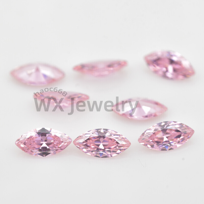 100pcs 1.5×3~10x20mm Pink colore Marquise Loose Cubic Zirconia 5A Wholesale