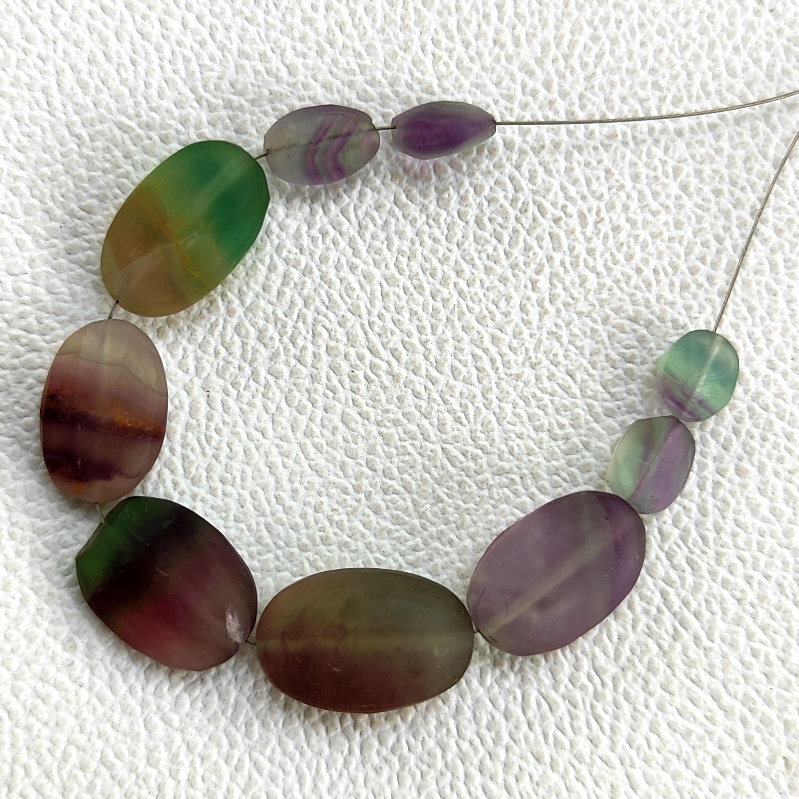 9-19 mm Rainbow Fluorite Unpolished Nugget Beads 5″ Strand Natural Brazil Origin