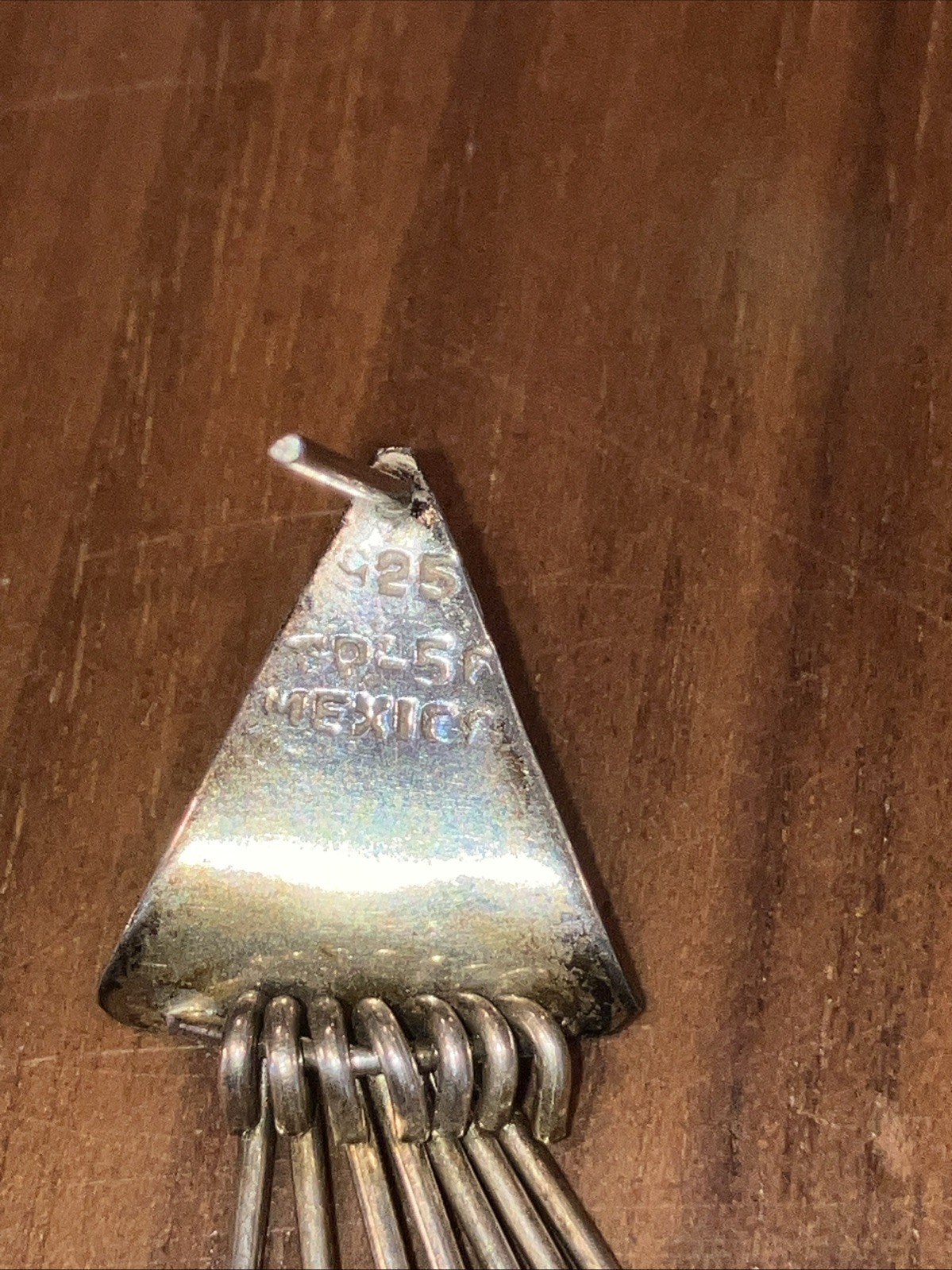 Sterling Silver Dangle Earrings Geometric Fringe Modern Style Taxco 15.26g