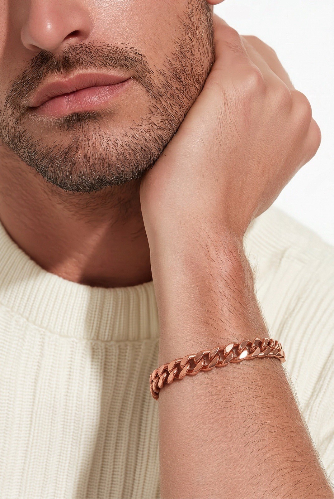 Solid copper bracelet CB779G – 5/16″ wide. Available in 8 to 11 inch lengths.