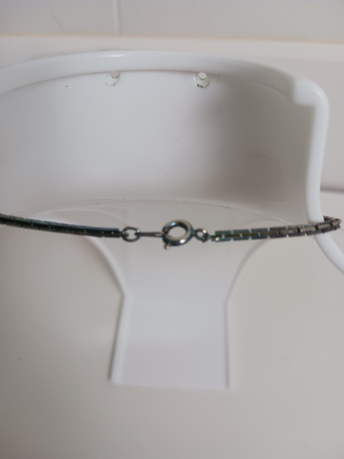 Vintage Silvertone Chain 16″ Marked Korea