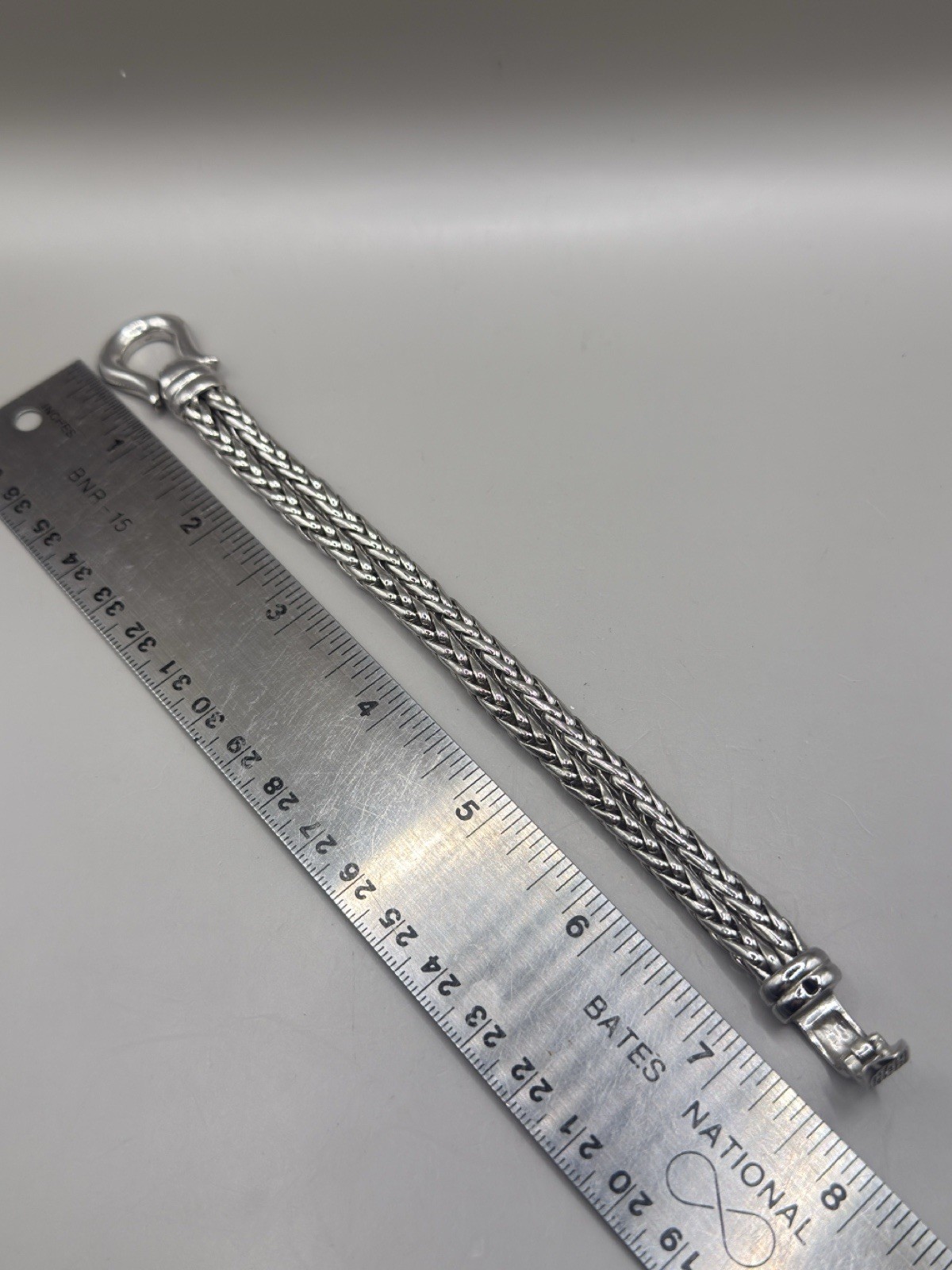 EFFY Sterling Silver 925 Pave Diamond Designer Statement Bracelet Chain 7”