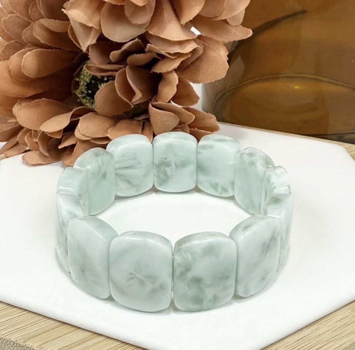 Man Made Larimar Soft Bangle 19.6MM