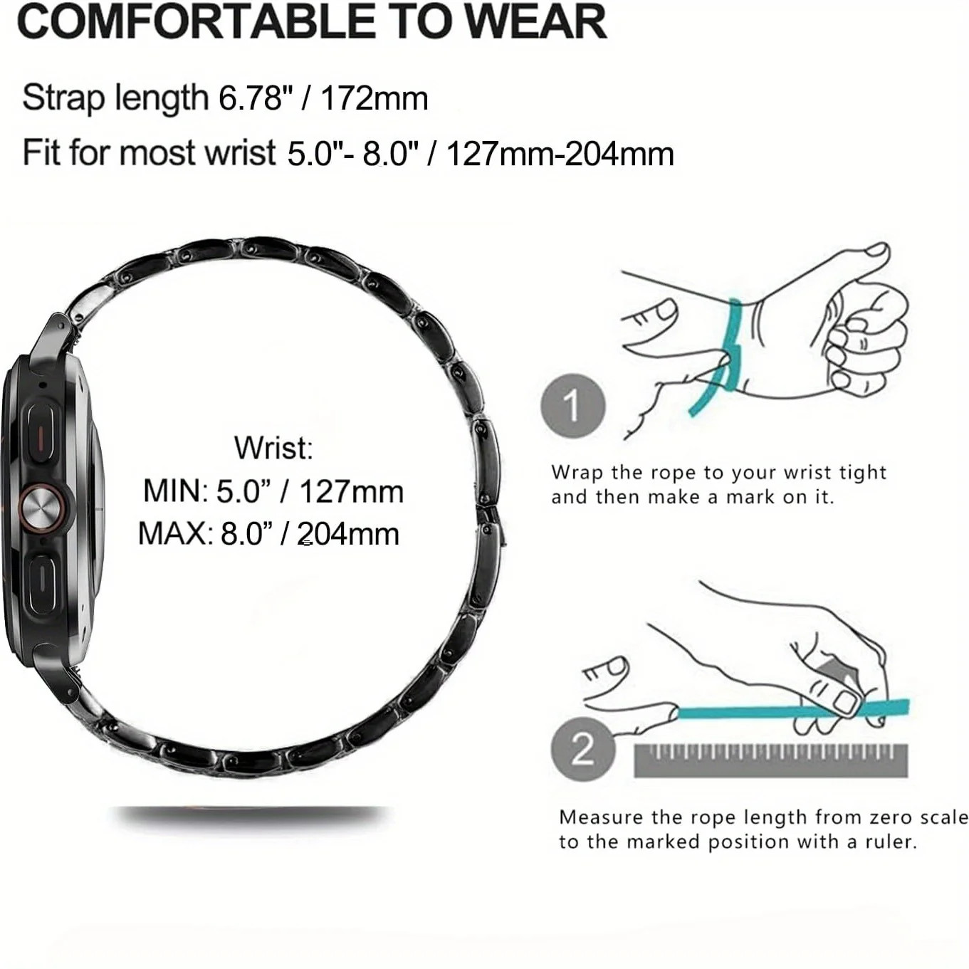 Case+Bling Metal Watch Band For Samsung Galaxy Watch 9 40/44mm Women Wrist Strap