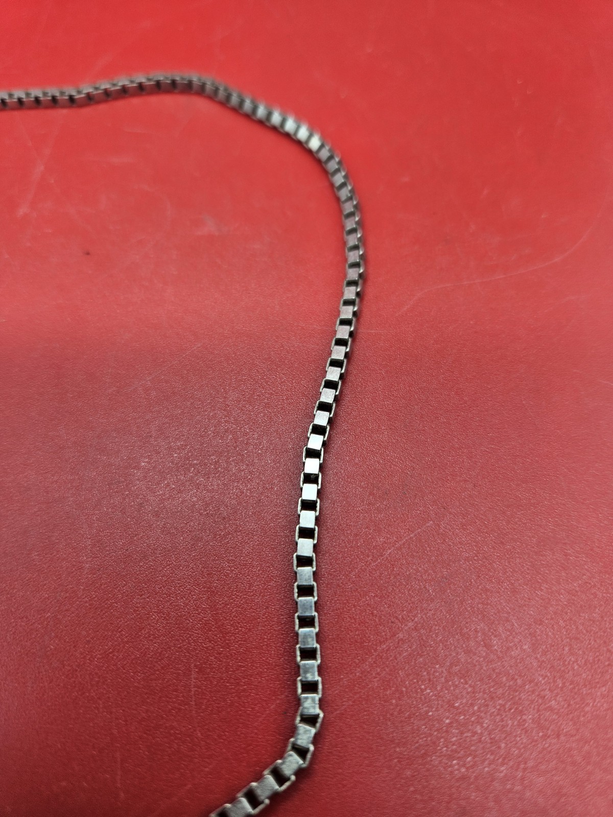 MR Sterling Silver Venetian Box Link Chain Necklace 18 inch