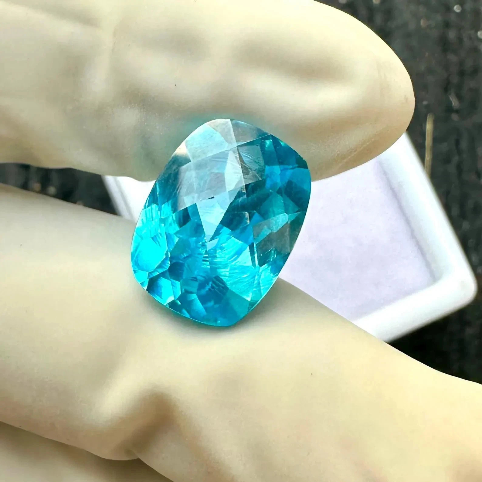 Natural Certified Neon Blue Paraiba Tourmaline 10.40 Ct Cushion Cut Loose Gems A