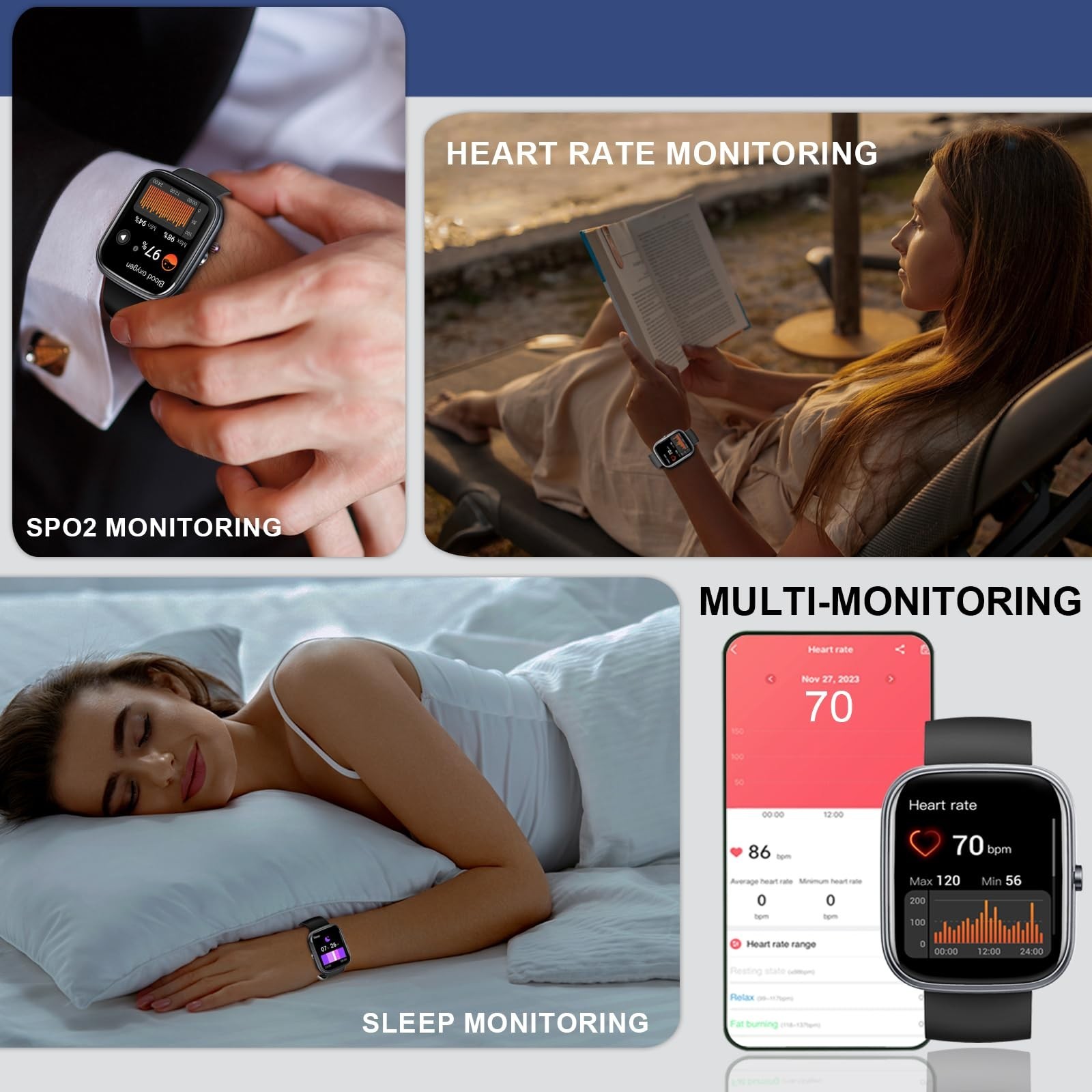 Smart Watch for Men Women, 1.91″Smartwatch with Answer/Make Call, Fitness Tra…