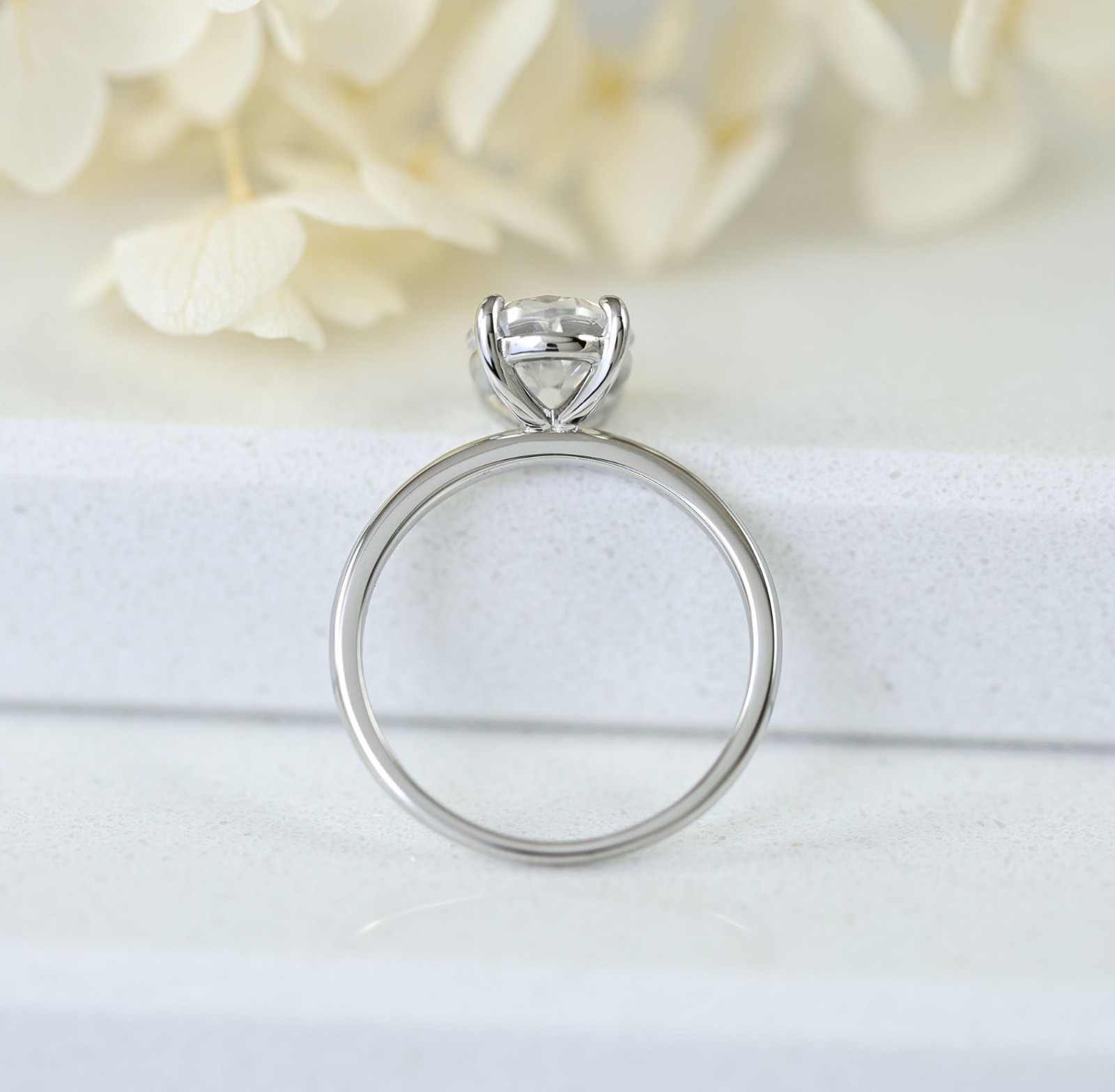 2.5ct Oval Cut Solitaire 925 Sterling Silver CZ Wedding Engagement Ring S10451