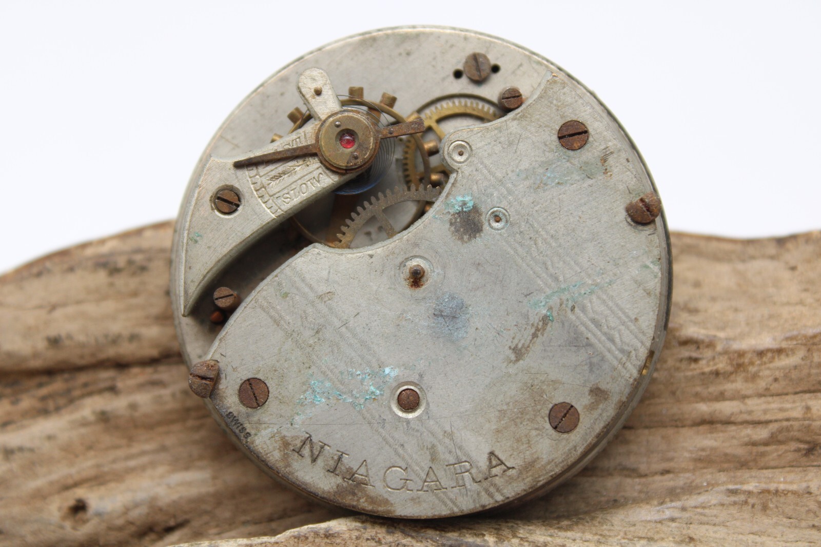 VINTAGE NIAGARA POCKET WATCH MOVEMENT 45.4mm FOR REPAIR (GF2)